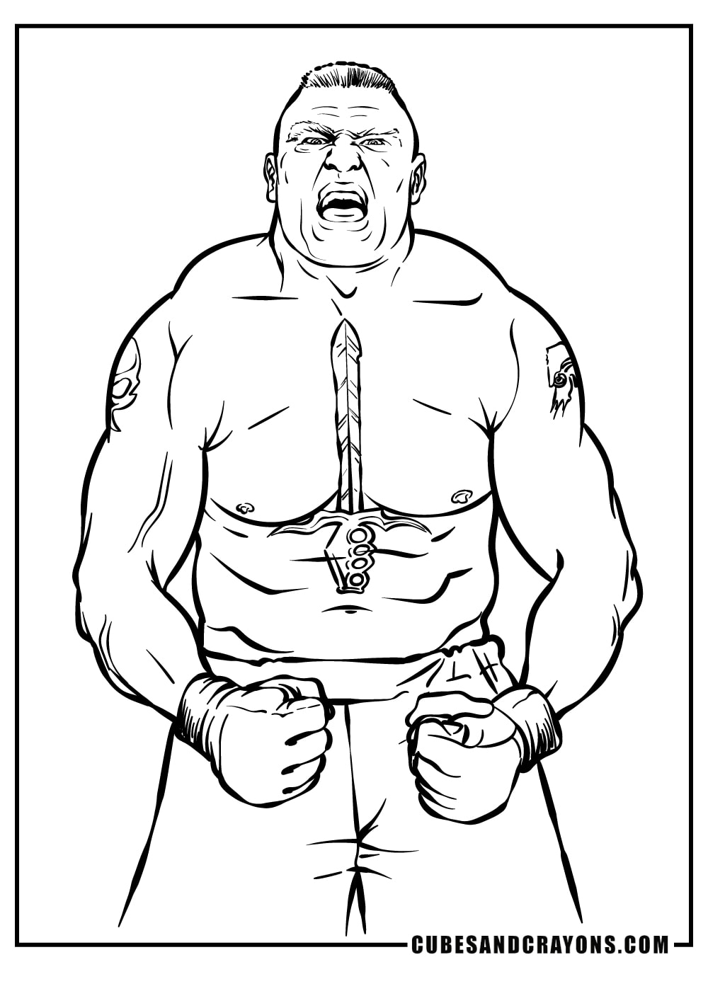 wrestler coloring pages